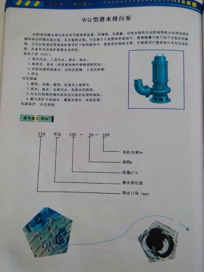 河北口碑好的潛污潛水泵WQ供應(yīng)商是哪家——海南潛污潛水泵WQ